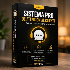 Sistema de atención al cliente para Etsy con respuestas listas para copiar y pegar y mejorar ventas