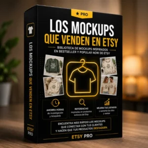 Los Mockups que Venden en Etsy, biblioteca de mockups inspirados en productos Bestseller y Popular Now para vendedores de Etsy y Print on Demand.