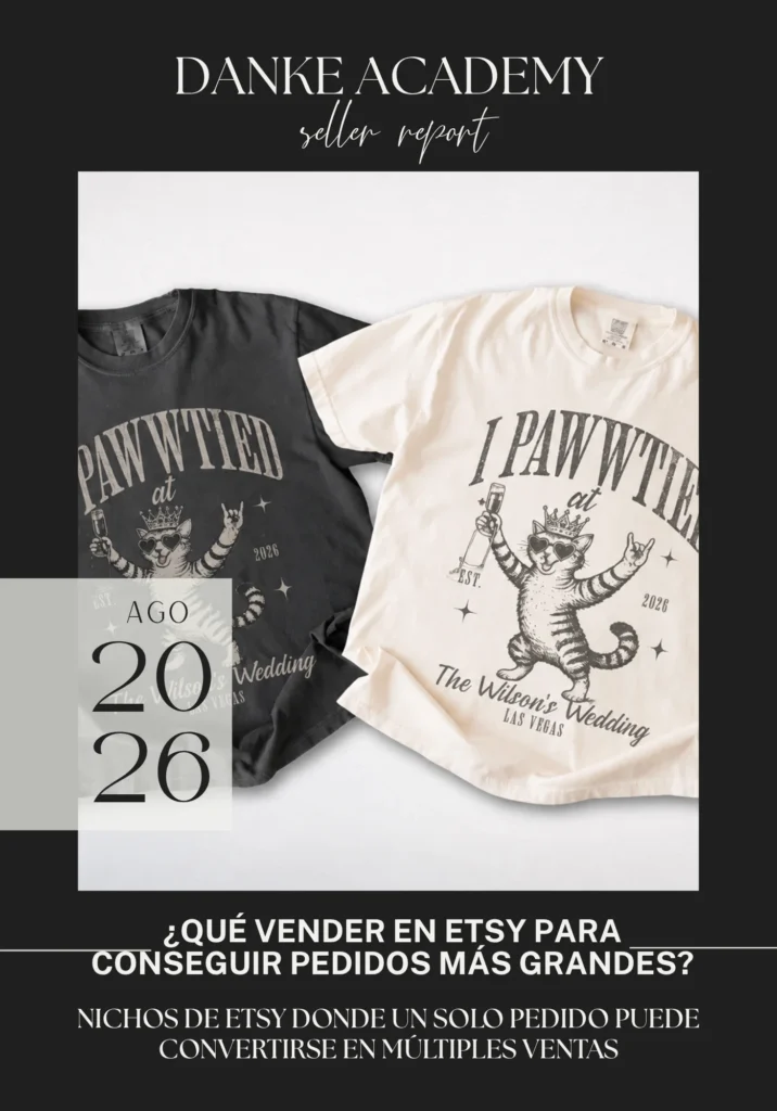 Qué vender en Etsy para conseguir pedidos grandes — Agosto 2026